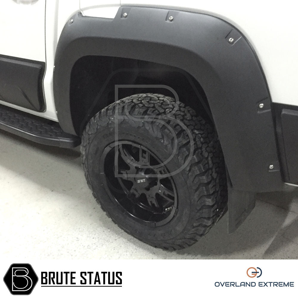 VW Amarok 2010-16 Wide Arch Kit (Overland Extreme) close-up showing durable ABS plastic construction, designed for enhanced vehicle aesthetics and protection.