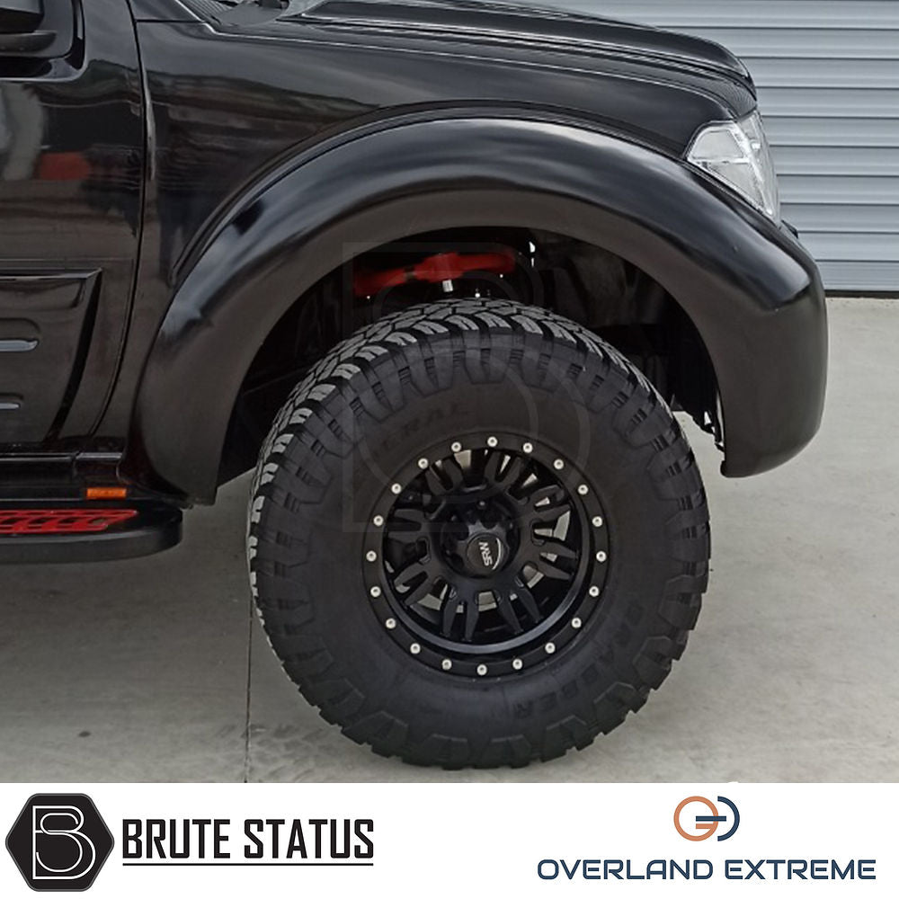 Nissan Navara D40 2005-2010 (Pre-Facelift) Overland Extreme Wide Arch Kit, featuring durable ABS plastic and precision fit for enhanced vehicle aesthetics and performance.