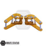 Isuzu D-Max 2021+ 2 Lift Kit featuring yellow metal parts with silver bolts for enhanced truck height and durability.