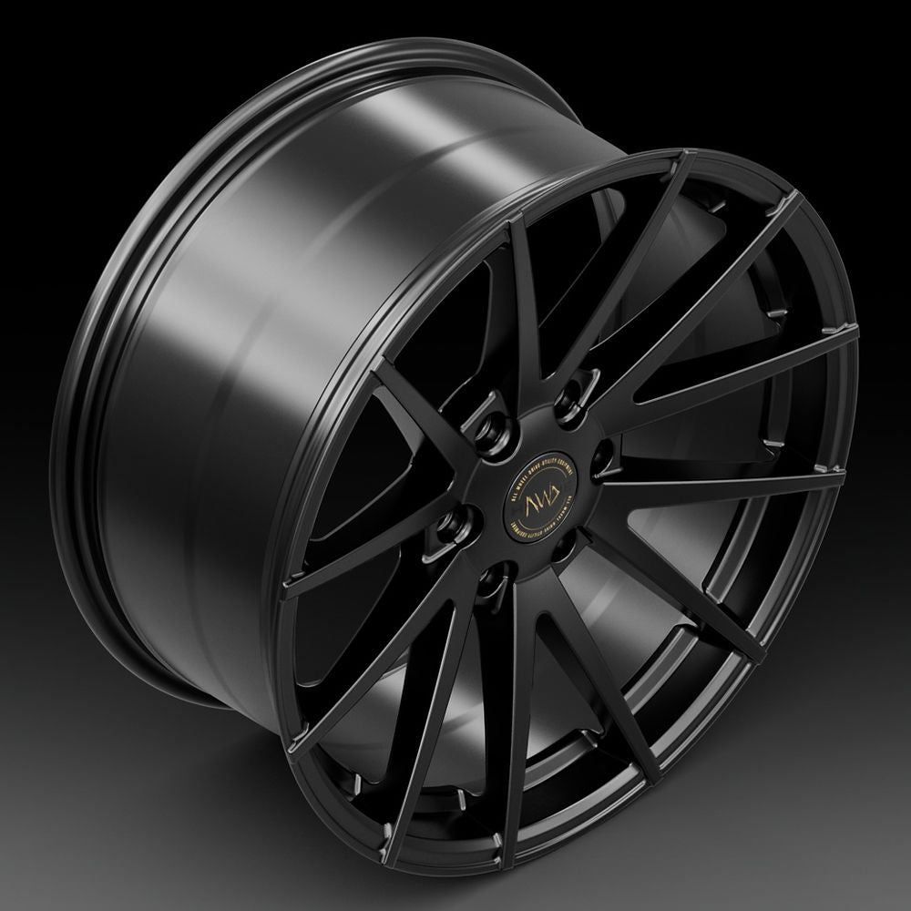 Hawke Wheels Hekla alloy rim in Matt Black, featuring a sleek design with visible logo, perfect for pick-up truck customization.