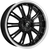 Wolfrace Vermont 20 alloy wheel featuring a distinctive wolf face design in black and silver, perfect for enhancing wide arch kitted vehicles.