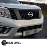 Nissan Navara NP300 2015-2022 Front Grille Matt Black Nismo Style, sleek design, high-quality ABS, easy installation, enhances truck's appearance without drilling.