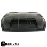 Ford Ranger 2012-2015 Raptor Style Bonnet Scoop in black plastic, designed for easy installation with 3M tape, featuring cutouts for washer jets.