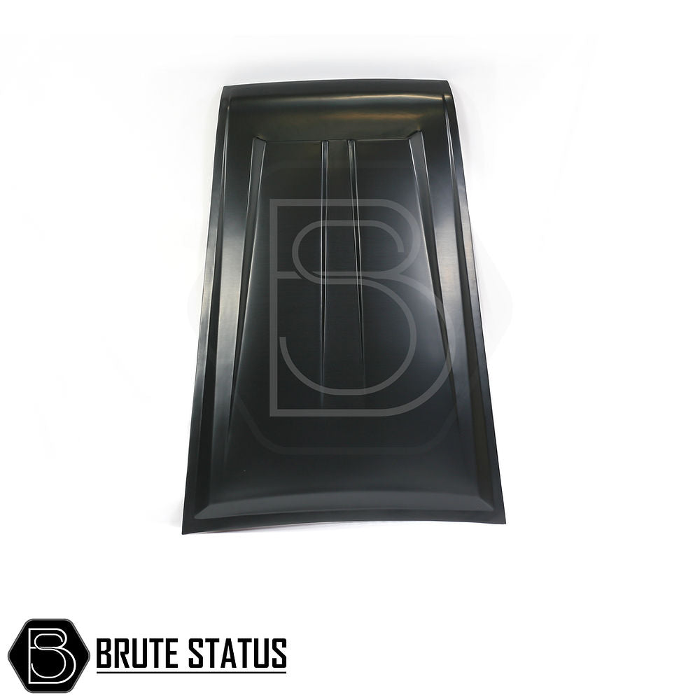 Ford Ranger 2015-2022 Muscle Style Bonnet Scoop, sleek black design, enhances road presence, impact-resistant plastic, easy installation, ideal for face-lifted models.