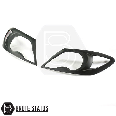 Toyota Hilux 2005-2011 Matt Black Head Light Covers, featuring high-impact resistant plastic, offer an aggressive style upgrade with easy installation and durable 3M adhesive.