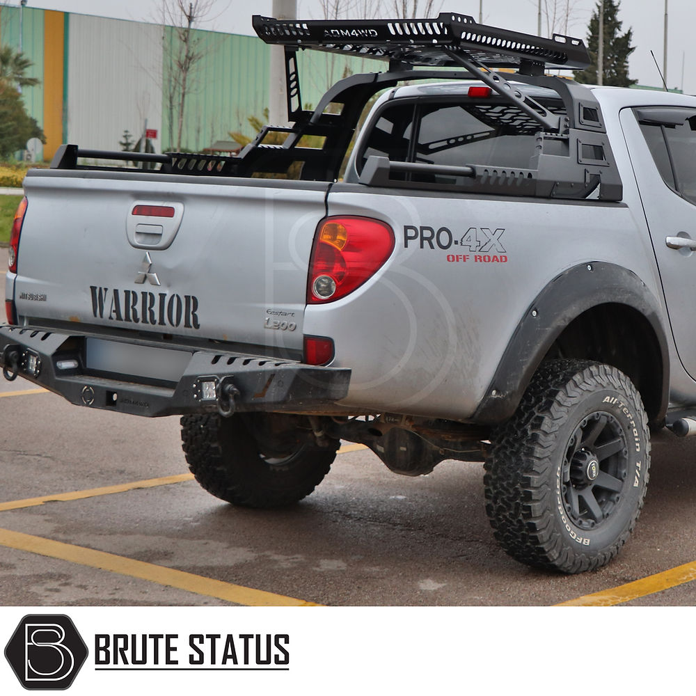 Toyota Hilux 2015+ S10 Combat Roll Bar with Storage Basket, showcasing its heavy-duty steel construction and practical design, parked on a vehicle for enhanced utility.