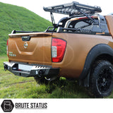 Volkswagen Amarok 2023+ S10 Combat Roll Bar with Storage Basket, visible on a parked truck, showcasing its heavy-duty steel construction and removable storage basket.