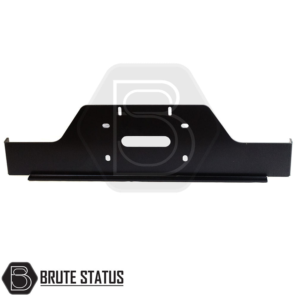 Volkswagen Amarok 2017-2022 Front Bumper Winch Bracket, a black metal plate with holes, TÜV certified, suitable for minor modification with standard bumpers.