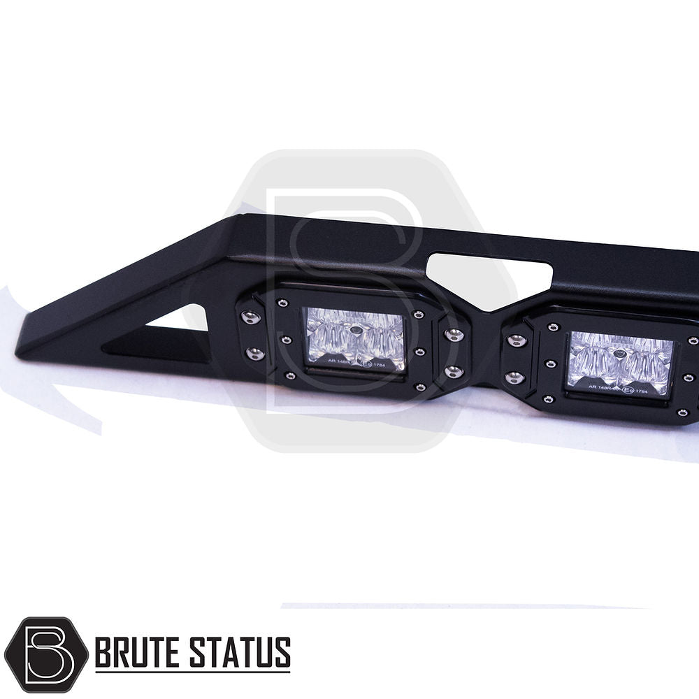 Universal LED Light Set featuring three bright lights, compatible with roof baskets and rollbars, enhancing pick-up truck customization.