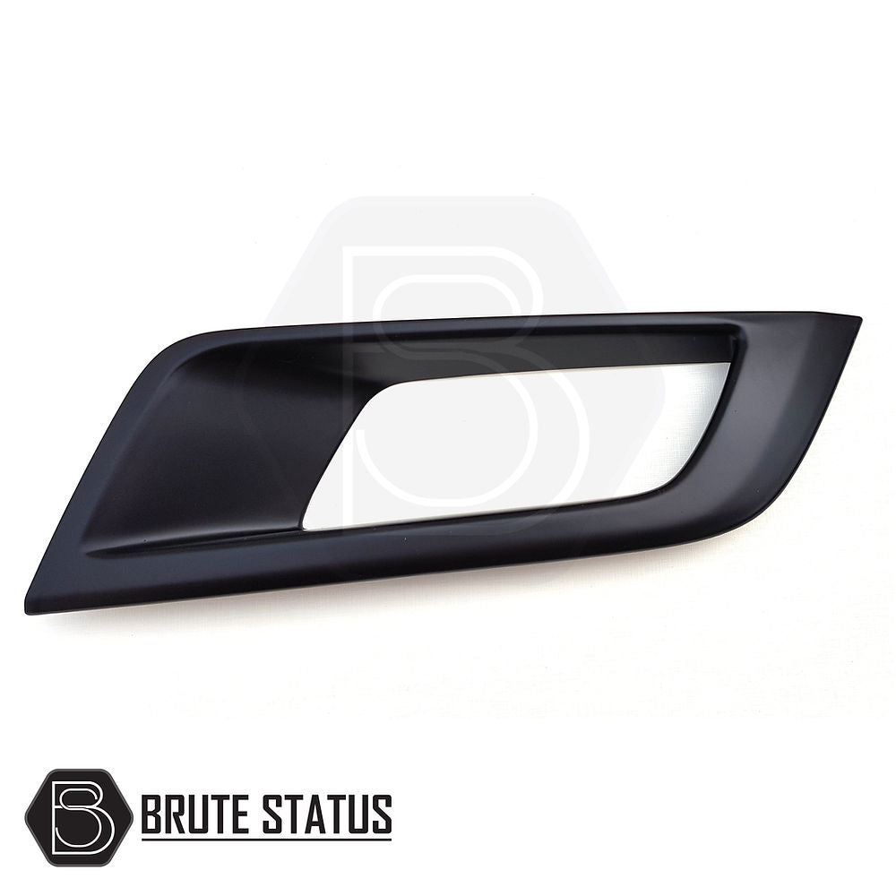 Ford Ranger 2015-2019 T7 Fog Light Covers (Square) Matte Black, enhancing vehicle front design with aggressive style, easy installation, and durable ABS construction. Ideal for customization enthusiasts.