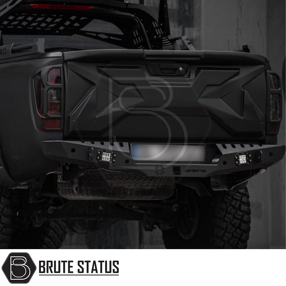 Nissan Navara NP300 2015-2022 Full Tailgate Cladding Cover/Protector in matte black, enhancing durability and style for pick-up truck customisation.