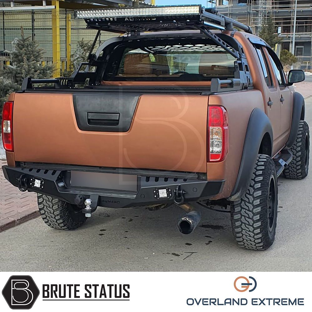 Nissan Navara D40 2010-2015 Overland Extreme Wide Arch Kit, featuring durable ABS plastic, extends wheel arches by 80mm, tailored for double cab models.