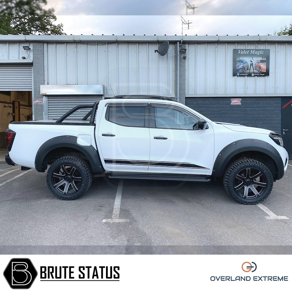 Nissan Navara NP300 2016+ Wide Arch Kit (Overland Extreme) enhances truck aesthetics with premium wheel arches, designed for precise fitment and durability.