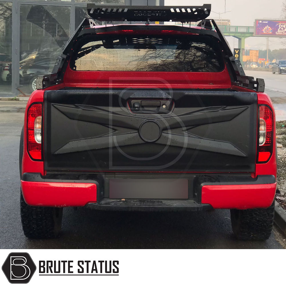 Mercedes X-Class 2017-2020 Full Tailgate Cladding Cover/Protector in durable ABS plastic, offers damage protection and easy installation for a sleek, customized truck look.