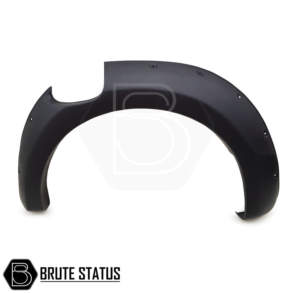 Ford Ranger 2011-2015 T6 Wide Arch Kit (Riveted Style) Matte Black, featuring a durable, smooth finish with a central hole design for enhanced truck aesthetics.