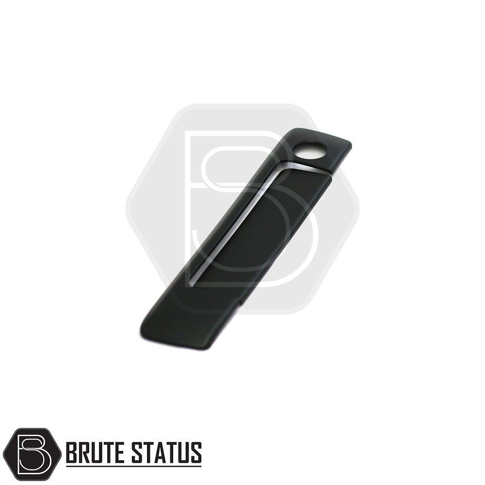 Ford Ranger 2012-2022 Rear Handle in Matt Black, featuring a hole design, crafted from high-quality ABS plastic with 3M adhesive for easy installation.