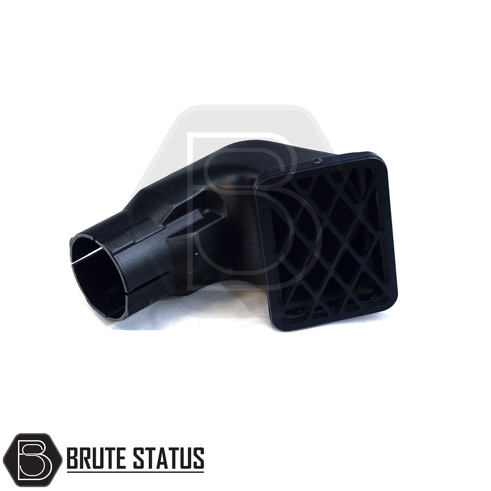 Land Rover Discovery 2 1998-2004 Snorkel Raised Air Intake, featuring a durable black plastic design with a square hole, ideal for tough, aftermarket enhancements.