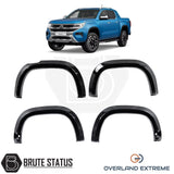 Volkswagen Amarok 2023+ Gloss Black Wide Arch Kit, featuring high-quality ABS plastic fenders and rubber seal, enhances vehicle style and fitment precision. Suitable for double cabs only.