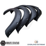 Ford Ranger 2012-2022 Matte Black Wide Arch Kit, Overland Extreme, riveted style, precision-designed for optimal fit, includes durable ABS fenders with a textured matt finish.