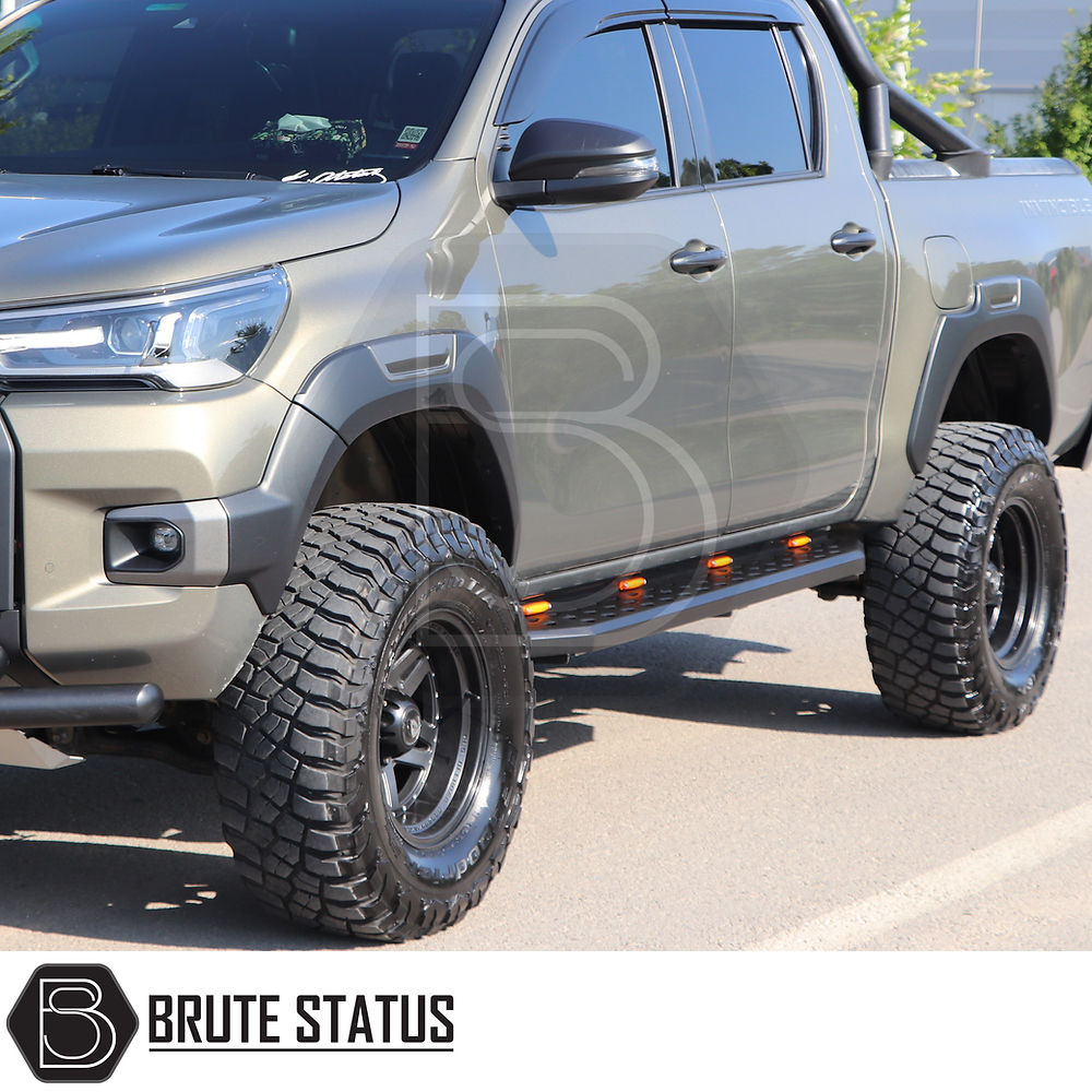 Nissan Navara NP300 2015-2022 Heavy Duty Q30 Steel Side Steps, shown with sturdy design and matt black finish, ideal for enhancing truck utility and protection.