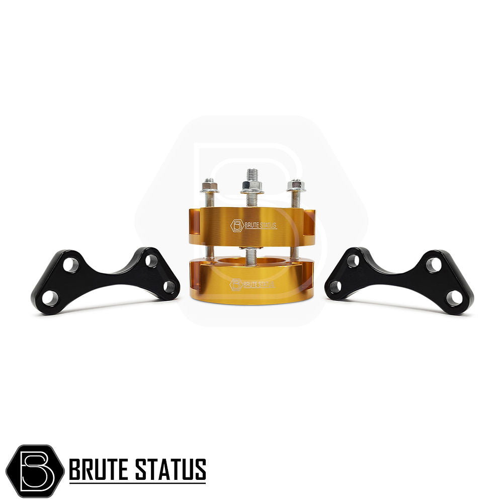 Isuzu D-Max 2012-2021 32mm Front Shock Spacers, featuring robust grade 10.9 steel studs and nuts, designed for enhanced durability and truck elevation.