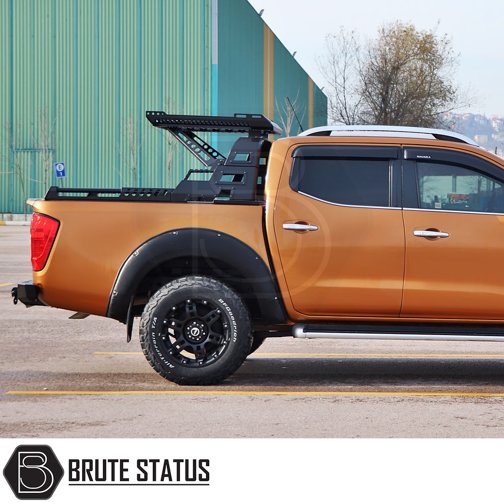 Volkswagen Amarok 2023+ S10 Combat Roll Bar with Storage Basket, featuring heavy-duty steel construction and removable storage, visible on a parked truck.