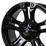 Wolfrace Brooklyn Wheels in Matt Black, 20x9 size, featuring a distinctive black rim design, ideal for enhancing pick-up truck individuality and style.