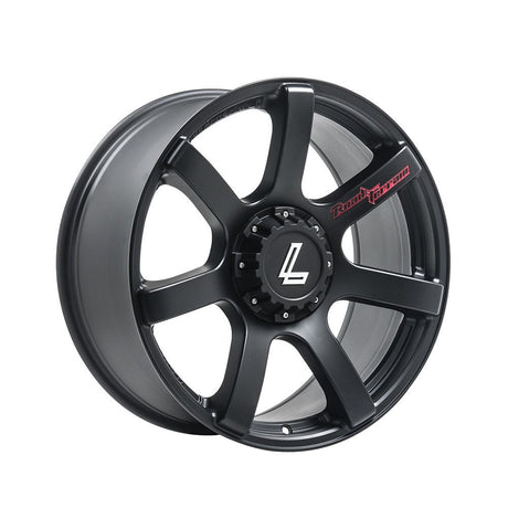 Lenso Wheels RCC Matte Black alloy rim, 20x9 size, designed for customization and style in pick-up trucks.