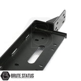 Ford Ranger 2012-2015 Front Bumper Winch Bracket Mounting Plate, black metal with holes, compatible with standard bumpers, includes mounting instructions, TÜV certified.