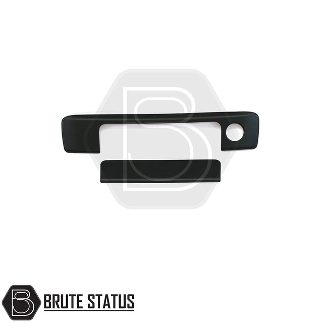 Ford Ranger 2012-2022 Rear Handle - Matt Black, featuring a sleek design with pre-applied adhesive for easy installation, crafted from durable, fade-resistant ABS plastic.