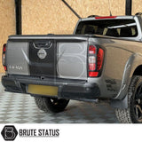 Nissan Navara 2015-2022 NP300 D23 Tail Light Cover Guard Matte Black on truck, enhancing its rear with a bold, aggressive style.