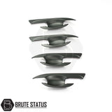 Nissan Navara NP300 2015-2022 Matt Black Door Handle Inserts, set of four, easy installation with 3M adhesive, enhances truck style and individuality.