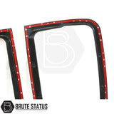 Brute Status black plastic matte rear tail light covers for the volkswagen amarok 2010-2022 pickup truck