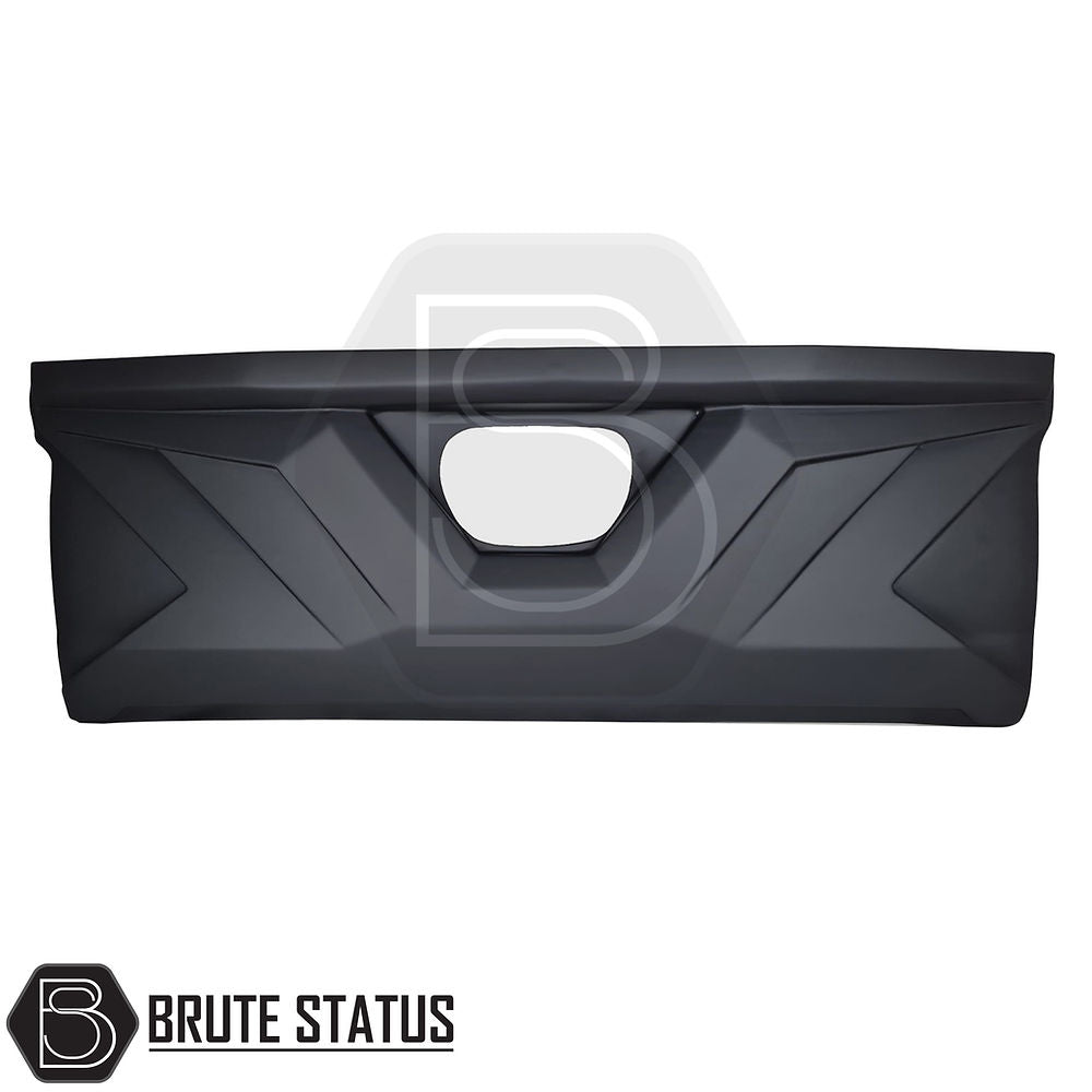 Mitsubishi L200 2010-2014 Series 4 Tailgate Cladding Cover, matte black, durable ABS plastic, protects against damage, easy fitment, enhances truck style.