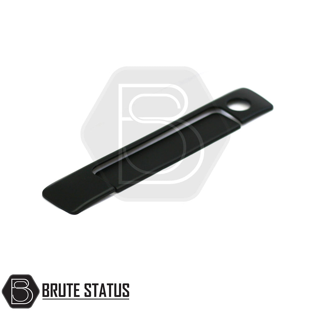 Ford Ranger 2012-2022 Rear Handle in matt black, featuring a hole design, made from durable ABS plastic with easy-install adhesive.