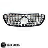 Mercedes X-Class 2017-2022 AMG Panamerica Style Chrome Front Grille, featuring gloss black and chrome finish, ready for easy installation without drilling.