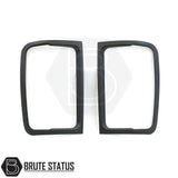 Brute Status black plastic matte rear tail light covers for the volkswagen amarok 2010-2022 pickup truck