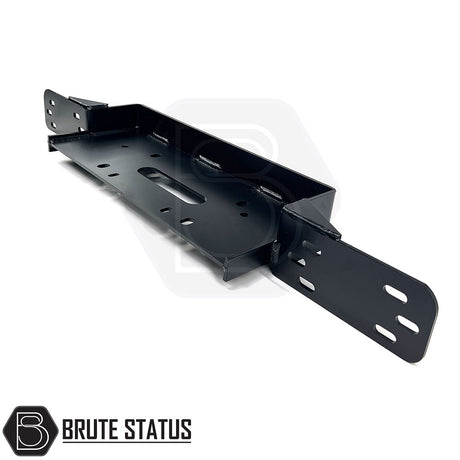 Ford Ranger 2012-2015 Front Bumper Winch Bracket Mounting Plate, a black metal component designed for easy installation, featuring a sturdy, TÜV certified construction.