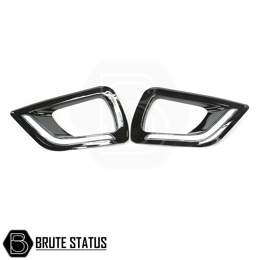 Nissan Navara NP300 2015-2022 DRL Fog Light Surrounds (Gloss Black)