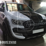 Ford Ranger 2015-2022 Facelift Raptor Style Bonnet Scoop Vent in matte black, featuring impact-resistant plastic, designed for easy installation on face-lifted Ford Rangers.