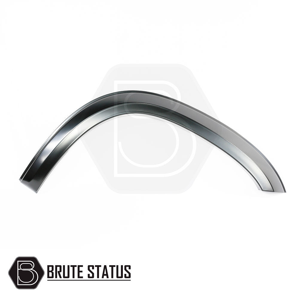 Mercedes X-Class Slimline Wheel Arch Kit: sleek, curved metal design, textured black finish, easy installation, enhances truck style and width by 45-60mm per side.