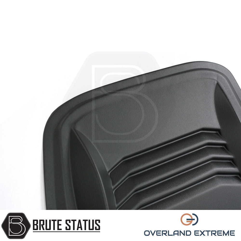 Nissan Navara D40 Bonnet Scoop in durable black ABS plastic, designed for easy installation and customization, enhancing truck aesthetics and individuality.