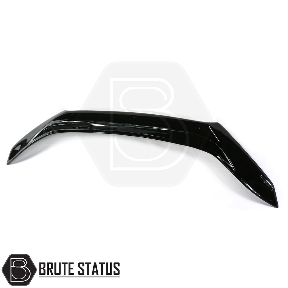 Mercedes X-Class 2017-2020 Bonnet Guard, a sleek black acrylic deflector designed to protect against bugs and stones with aerodynamic, scratch-resistant features. Easy fit, durable.