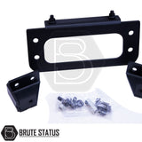 Nissan Navara NP300 2015-2022 Front Bumper Winch Bracket, black metal bracket with screws, compatible with standard bumper, powder coated, instructions included.