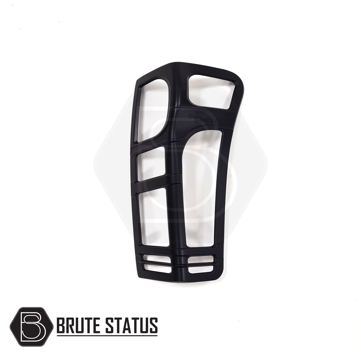 Tail Light Covers for Isuzu D-Max 2012-2019, featuring a black plastic design with holes, enhancing your truck's aggressive look.