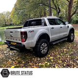 Ford Ranger 2015-2022 T7 T8 Wide Arch Kit - Slim Style, enhancing a truck's look with durable ABS fender flares, no-drill installation, and sleek black finish.