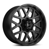 Romac Wheels Utah alloy rim, featuring low pressure casting and premium finishes, designed for enhanced pickup truck customization. Requires spacers for brake caliper clearance.