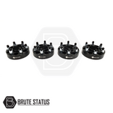 Mercedes X-Class 2017-2020 Hubcentric 35mm Wheel Spacers, set of 4, featuring black metal construction with pre-installed nuts and bolts, enhancing vehicle stability and style.