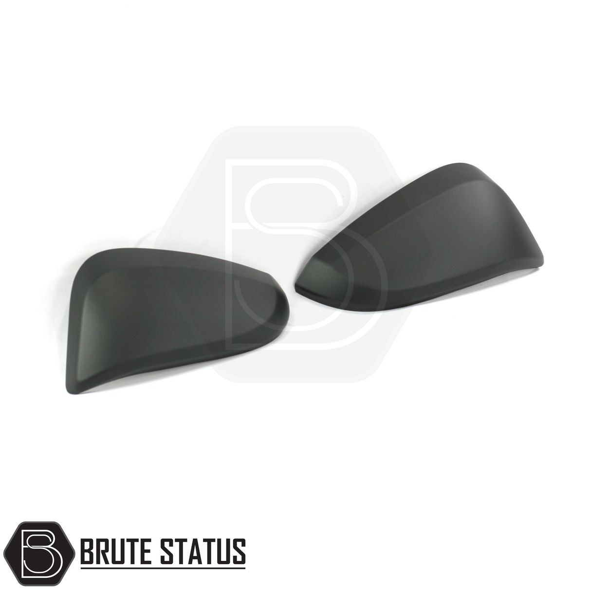 Toyota Hilux 2016-2020 Matt Black Wing Mirror Covers, featuring durable ABS plastic with easy adhesive installation, enhancing vehicle aesthetics.