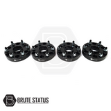 Fiat Fullback 2015-2019 35mm hubcentric wheel spacers set of 4, featuring bolts, nuts, and pre-installed studs for enhanced vehicle stability and space.